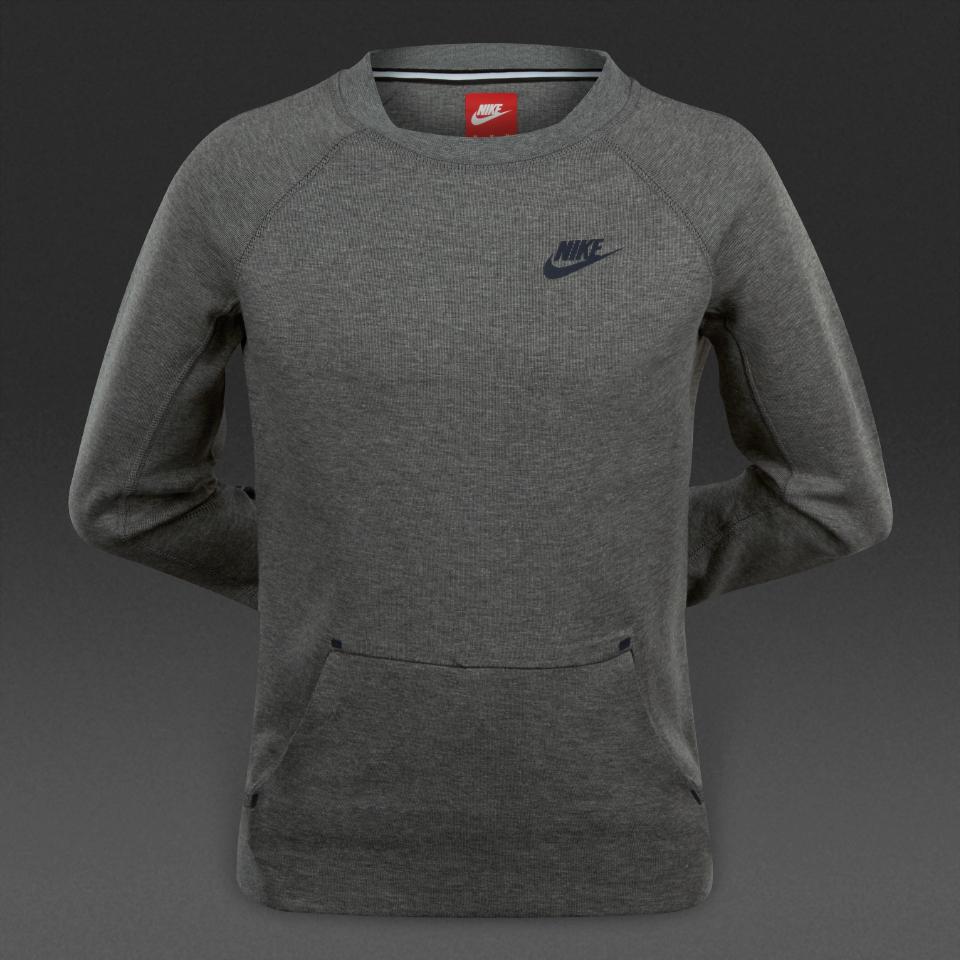Nike Sportswear Tech Fleece Crew Carbon Heather / Obsidian for Boys